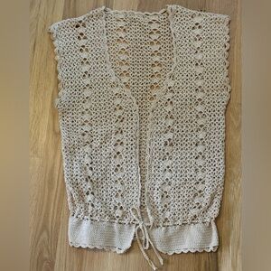 Croché vest. Fits like XS. One of a kind piece.
